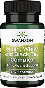 Swanson Green White & Black Tea Complex 200/200/200 Milligrammi 60 capsule