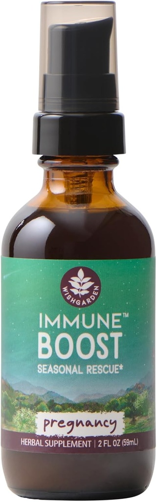 WishGarden Erbe Immune Boost per la gravidanza - Plant-Based Herbal Immune Support Supplement w/Echinacea, Immune Boost Tincture for Pregnant & Postpartum Moms, Pregnancy-Safe Immune System Support, 2oz