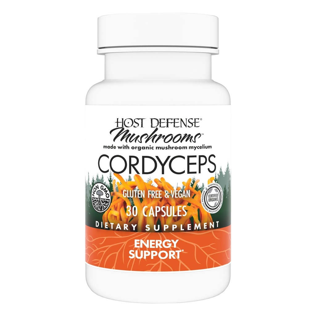 Capsule Cordyceps - Integratore di supporto per l'energia e l'immune - Integratore per la salute del rene con Cordyceps - Integratore di supporto per l'assistenza all'ossigeno - 30 Capsule (15 Serve)*