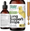 Forever Puppy Lung Support Drops für Hunde - Respiratory Health Supplements - Mullein Leaf & Echinacea Kräuter für Lunge - Liquid Dog Vitamins and Supplements - Zucker & Alkoholfreie Tinktur - 4 fl oz