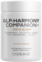 Codice GLP-Harmony Companion+ Supplemento - GLP-1 Supporto agonista - Lion's Mane, Pea, Colostrum, Shilajit, Akkermansia, Elder, Citrus Bioflavonoids, Broccoli, Resveratrol - Non-GMO - 60 capsule