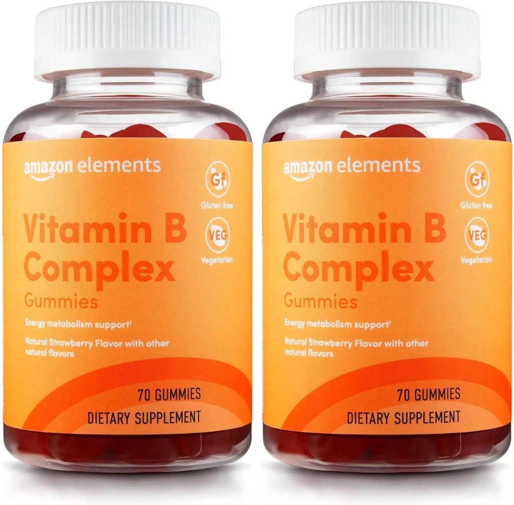 Elementi - B-Complex, Supporti Metabolismo Immune e Normale Energetico, 70 Gummies, Alimentazione 70-Day, Vegan, Adulto, Non OGM (Precedentemente Revly) (Pacchetto di 2)