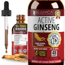 Ginseng actif Panax rouge coréen Ginseng avec ginsénosides naturels - Solution liquide avancée tout naturel pour l'absorption 2X - soutient l'énergie saine, la vitalité, l'humeur et plus