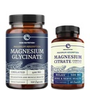 Magnésium Glycinate 400mg (120ct) & Magnésium Citrate 500 MG (60ct)