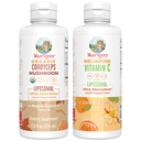 MaryRuth Organics Cordyceps Liposomal (Maple Spice) & Vitamin C (Citrus & Vanilla) | Clean Label Project Verified® | Vitamine für Immunität, Haut, & Gesamtgesundheit | Vegan, Non-GMO, Gluten-Free