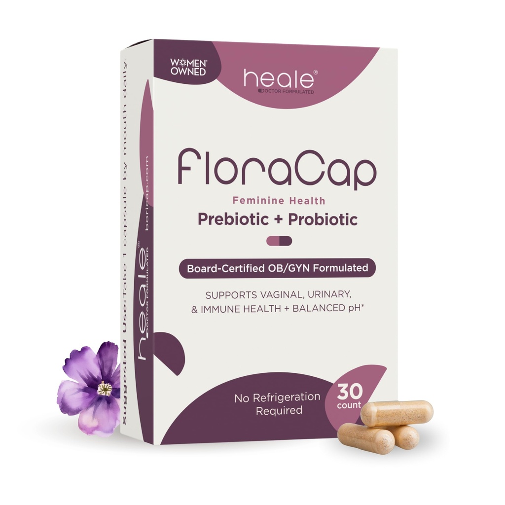 FloraCap Probiotiques vaginaux pour les femmes - 30 Capsules Orale - Heale Doctor Formulé Probiotiques pour la santé féminine, le pH, le traumatisme urinaire et la flore vaginale saine - Réduire l'odeur, les démangeaisons et le malaise