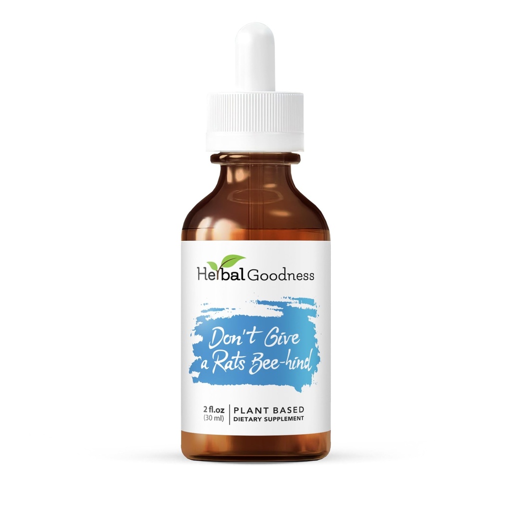 Bienveillance à base de plantes Ne donnez pas de foie de rat - 2 Fl.oz - Aide au calme, supplément à base de plantes, gouttes de kava, supplément à la camomille, baume de citron