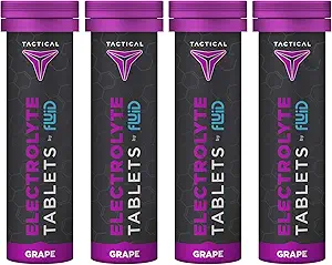 Flüssige taktische Effervescent Hydration Tablets, Elektrolyt-Ersatz- und Dehydrierungsvorbeugung, 4 Packung, 40 Tabletten (Schleife)