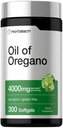 Horbäach Oregano Öl | 4000mg | 300 Softgel Kapseln | Natürlich heben Carvacrol Pillen | Non-GMO und Gluten kostenlose Extrakt Ergänzung
