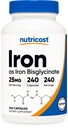 Nutricost Iron Bisglycinat Supplement (25mg) 240 Kapseln - von Ferrous Bisglycinat Chelate - Non-GMO & Gluten-Free