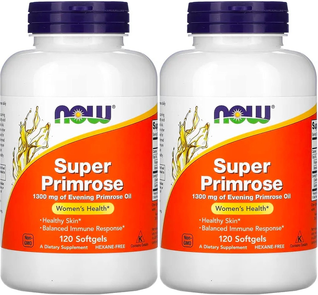 Jetzt Lebensmittel Super Primrose 1300mg, 120 Gels (Pack von 2)