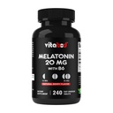 Vitabod Melatonin 20 mg - 240 compresse di dissolve veloci - Droga Free - Natural Berry Flavor - Vegetariano, Non OGM, Gluten Free 240 Count (Pack of 1) (240 Count (Pack of 1))