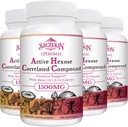 1500mg Liposomal Active Hexose Correlated Supplement,480 Soft Gel Beta-Glucani con Estratto di funghi naturale, Sistema immunitario, Funzione del fegato, Mantenere T-Cell & Killer Cell Activity