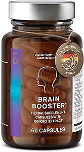 CLAV N°4 Brain Booster - Nootropics Brain Support Supplement für Memory & Focus - Lions Mane, Bacopa Monnieri, Ginkgo - Gehirn Vitamine & Memory Pillen - 60 Kapseln