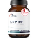 Designs für die Gesundheit L 5-MTHF - Quatrefolic L Methylfolat Supplement 5mg (8500 DFE) - Methyliertes Folat Supplement für Frauen und Männer - unterstützt Methylierung - Nicht-GVO, glutenfrei (60 Kapseln)