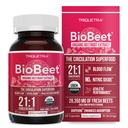 BioBeet® Max Strength Beet Root Kapseln - 21:1 Konzentrat, jede Portion abgeleitet von 28.350 mg organischer Beetroot - Absorptionsverbesserung mit BioPerine® Black Pepper Extract (60 Kapseln)