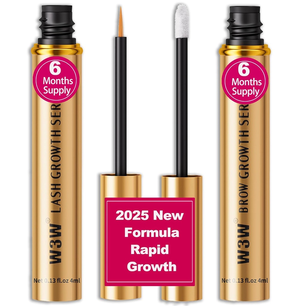 Lash Serum&Eyebrow Growth Serum Set,2025 Upgrade -Rapid Wimpern für Stärkere, Eyebrow Growth Serum,Natürliche Zutaten (Upgraded Lash&Brow Serum Set)