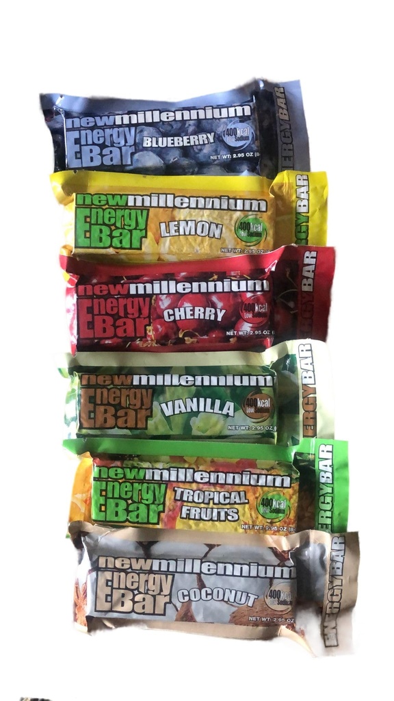 Millennium Energy Bars Assorted Flavors Compreso Guida di emergenza