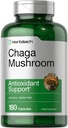 Horbäach Chaga Capsules de champignons de 180 comtes Supplément sans OGM et sans gluten