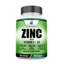 Amerikanische Standard-Ergänzungen Zink 100mg, Vitamin C 1000mg, und Vitamin D3 5000 IU (125mcg) Pro Servieren - Glutenfrei, Non-GMO, 60 Kapseln, 30 Portionen