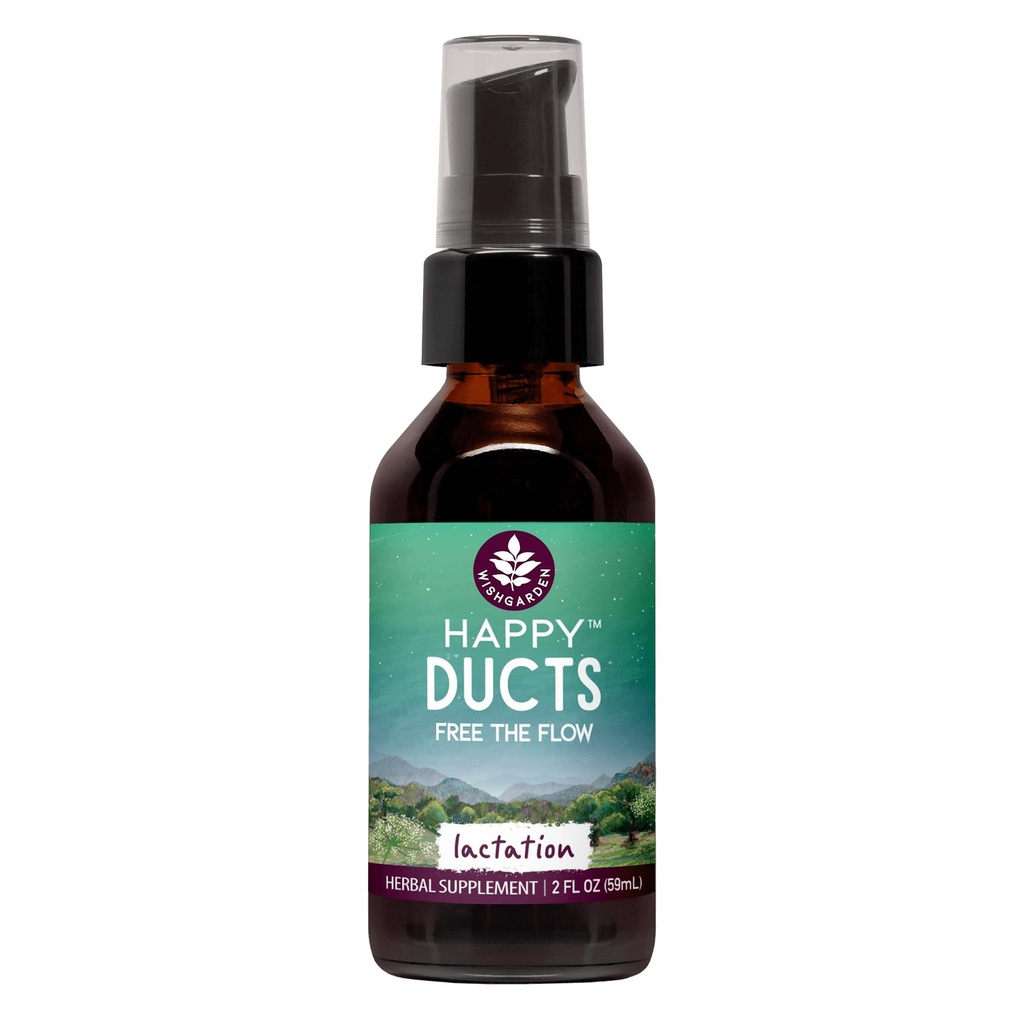 WishGarden Kräuter Happy Ducts Lactation Support - Clogged Milk Duct Relief Supplement, Herbal Breastfeeding Support Supplement Tincture for Breast Engorgement Relief and Clogged Milk Ducts, 2oz