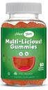 Maxi Health Multivitamin Gummis Vitamine für Erwachsene & Kinder - Kirschen Flavored Gummy Multivitamins - 60 Vitamin Gummi für Frauen und Männer - Tägliche Multi Vitamin Frauen & Mens Multivitamins Gummies