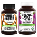 FarmHaven Milk Thistle 120 Kapseln und Kurkumin 90 Kapseln