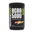 NutraBio BCAA 5000 poudre - Végétaliens fermentés BCAA - soutient la croissance musculaire maigre, la récupération, l'endurance - 60 portions - bombe au citron de fraise