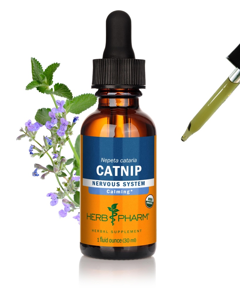 Herb Pharm Certified Organic Catnip Liquid Extract für die Berechnung Nervous System Support, 1 Fl Oz