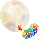 Pour l'AFY Organisateur hebdomadaire de pilules - Push Button Pill Case Rotate 7 Compartiments Daily Pill Box Portable Pill Dispenser Medicine Case avec des étiquettes pour la vitamine/huile de poisson/plaques/compléments-Beige, petite