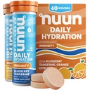 Nuun Immunity Electrolyte Comprimés avec Vitamine D, C, E, & A, Ginger, Elderberry, Magnésium et 4 autres électrolytes essentiels, Vegan, Blueberry Tangerine et Orange Citrus, 4 Pack (40 portions Total)