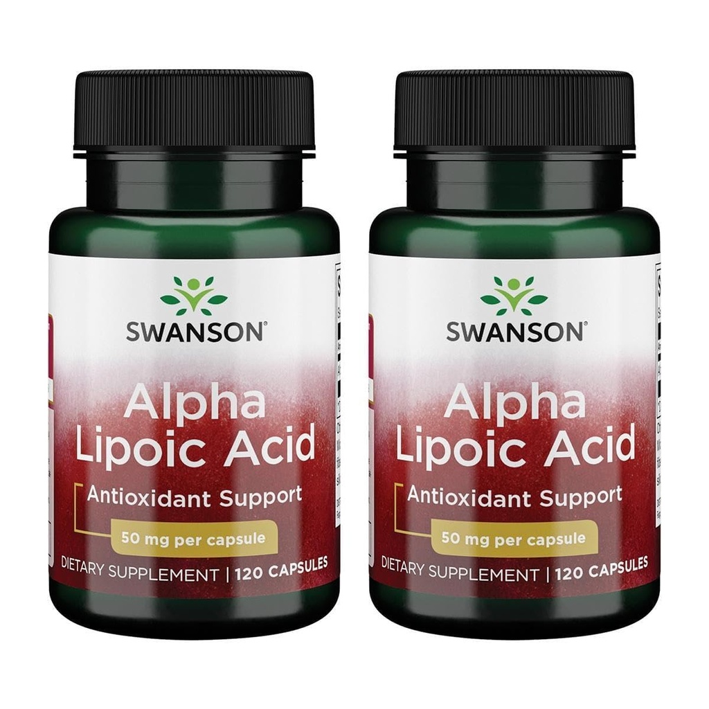 Swanson Alpha Lipoic Acid 50 Milligramme 120 Kapseln (2 Packung)