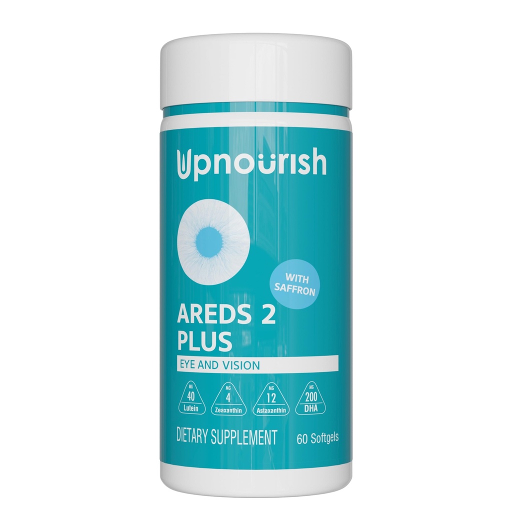 UpNourish AREDS 2 Augen-Vitamine für Senioren - Lutein Augen-Gesundheits-Ergänzung für Erwachsene - Computer Eye Strain Relief, Ocular Health und Dry Eye Support - Vision & Eye Supplements für Damen und Herren