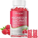 Magnesium Glycinate Gummie Zuckerfrei,Magnesium Kalium-Ergänzung mit Vitamin D3,B6 zu schlafen,Stress,Muskel-Relief,Nerve Gesundheit Unterstützung für Erwachsene,180 Raspberry Flavor Gummy