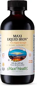 Maxi Health Fer liquide, punch de fruits naturels, 8 Fl Oz