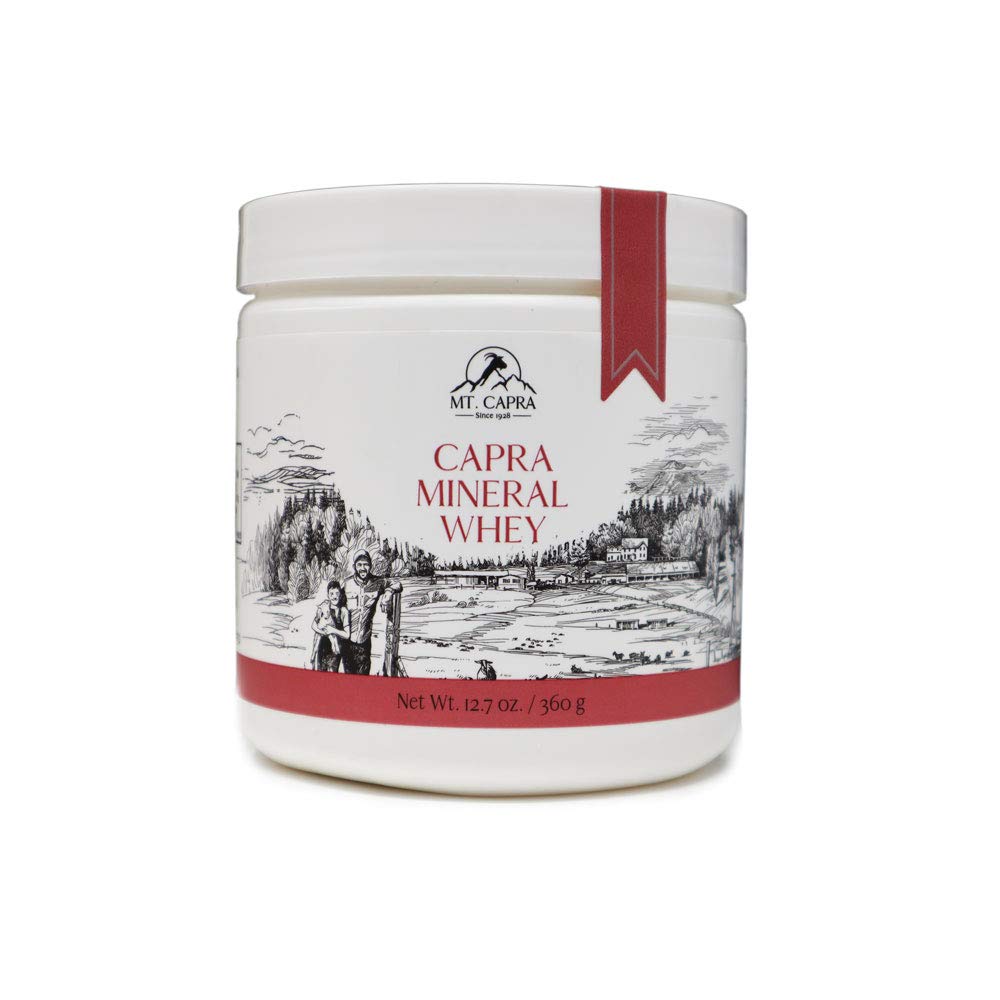 Mt. Capra Mineral Whey | Eine ganze Nahrung, Bio-verfügbare Mineral/Electrolyte Pulver-Ergänzung von Ziegenmilch Hey, reich an Kalium, Alkalisierung | 14 Servietten - 12,7 oz