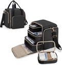 LUXJA Large Medicine Bag mit 4 Inner abnehmbaren Gehäusen, Multifunktionsmedizin Aufbewahrungstasche (für Heim- oder Reisezweck geeignet), Schwarz