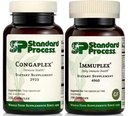 Standard Process Immun Support Bundle - Immuplex & Congaplex Supplement Set - Nahrungsergänzungsmittel für Immunsystem Health Support - Glutenfreie Ergänzungen mit Ribonukleinsäure & Vitamin C