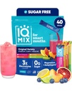 IQMIX Hydration Elektrolyt-Pulver – 4-in-1 Formel für Hydration, Psychische Klarheit, Stimmung und Erholung – Sugar-Free Drink Mix, Keto, Magnesium L-Threonate, Lion’s Mane – 40 Count Variety Pack