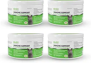 Tomlyn Immununterstützung Tägliche L-Lysin-Ergänzung, Fish-Flavored Lysin Pulver für Katzen und Kätzchen, 4 Pack