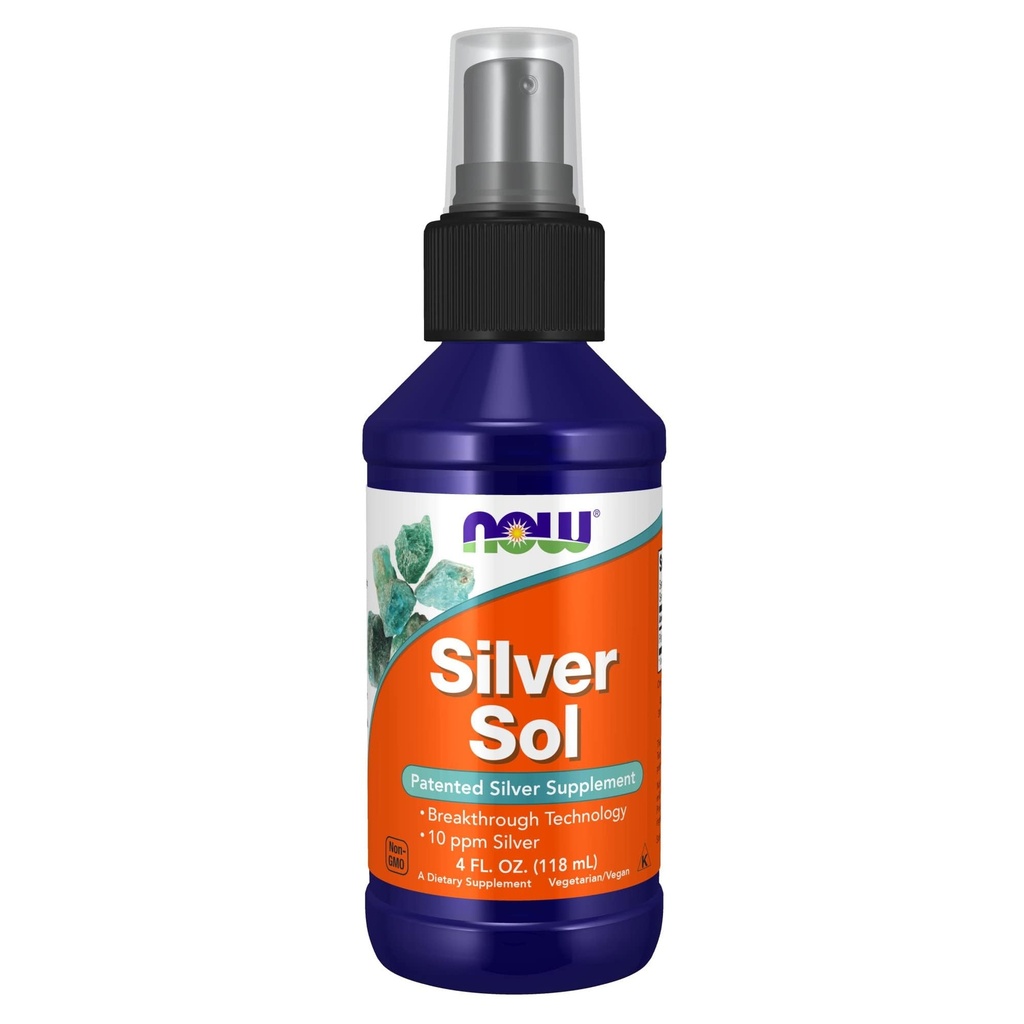 JETZT Nahrungsergänzungsmittel, Silber Sol 10 PPM mit elementarem Silber und entionisiertem Wasser, Flüssigkeit, 4-Ounce
