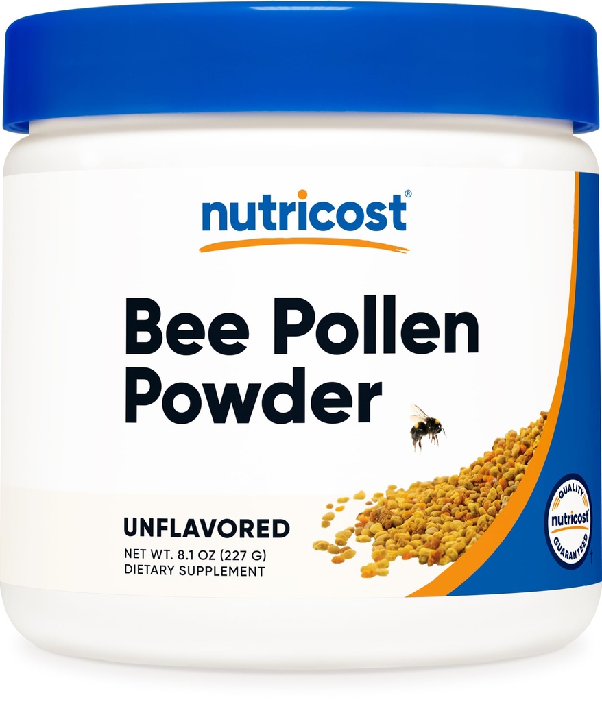 Nutricost Bee Pollen Pulver (8 oz) (Unflavored) - 227 Servierungen, Glutenfrei, Non-GMO, Vegetarische Nahrungsergänzung