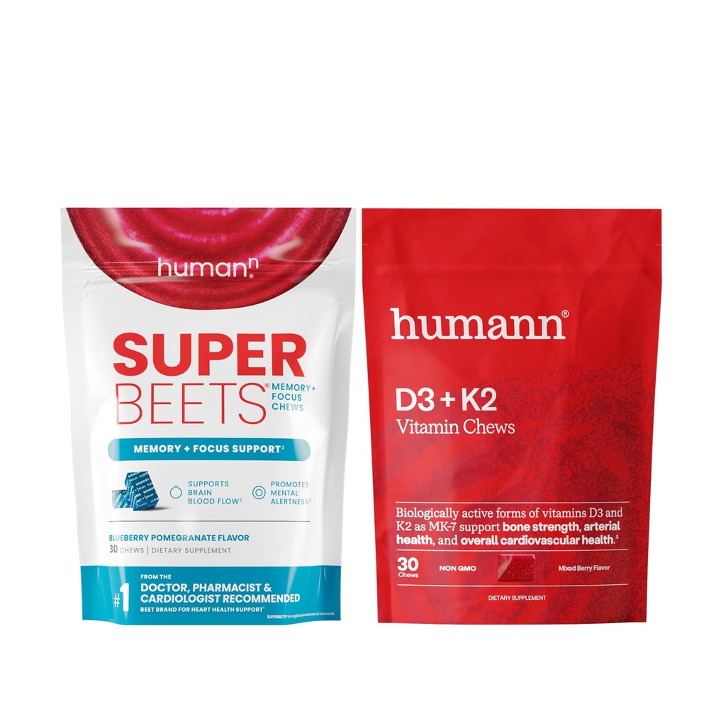 Humann SuperBeets Memoria + Focus & D3 Chews