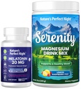 La melatonina notturna perfetta della natura 20mg rapidamente dissolve la bacchetta mista 180 conte con la polvere di magnesio di serenità 15 oz Lemon Raspberry