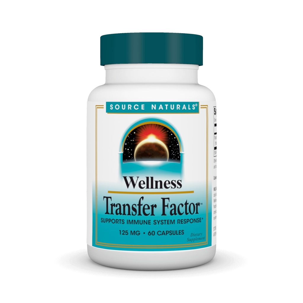 Source Naturals facteur de transfert de mieux-être, soutient la réponse du système immunitaire* 125mg, 60 Capsules