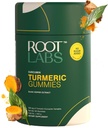 Turmeric Gummies I No Added Sugar I 95% Curcumin & Schwarz Pfeffer Extrakt I für Erwachsene & Kinder I Non-GMO I 100% Natural & Organic I Third Party Tested I 500 mg I 60 Gummy