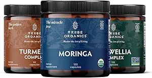 REVITALIZE Trio - Complexe C3 curcuma, Complexe Boswellia, Moringa organique - Immunity Support, Detox, Foie et Soutien digestif