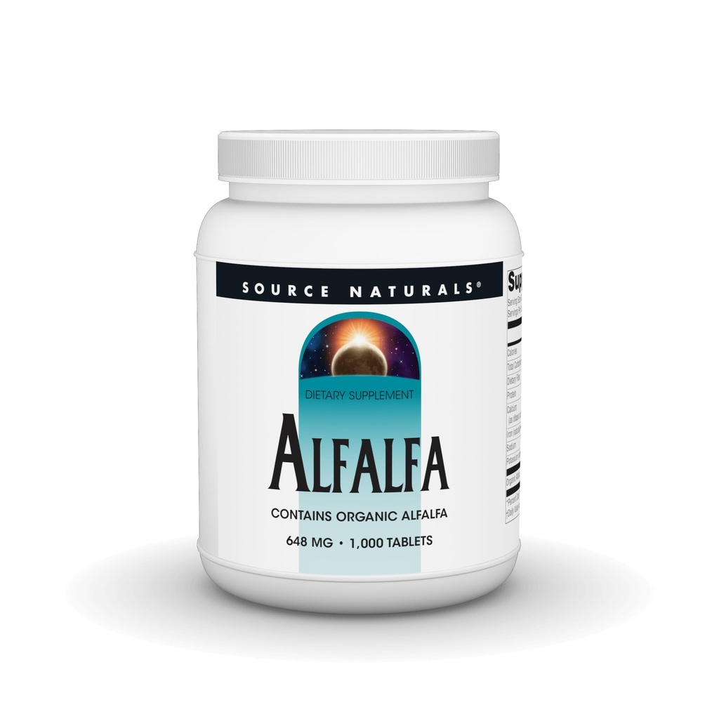 Source Naturals Alfalfa 10 supplément alimentaire de céréales - 1000 Comprimés