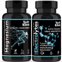 2pk| Complesso di Magnesio ad alto assorbimento + Pillole di elettroliti - Vitamine di minerali di magnesio | Supplemento di ossido di citrato di magnesio Premium per Crampe di gambe Sore Muscolo Bone Support Endurance Recovery Nerve Health