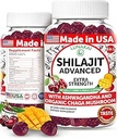 Lunakai USA Made Pure Shilajit Gummies 1200mg con Ashwagandha & Chaga - Himalayan Shilajit per uomini e donne, Energy & Vitality Support, 60ct